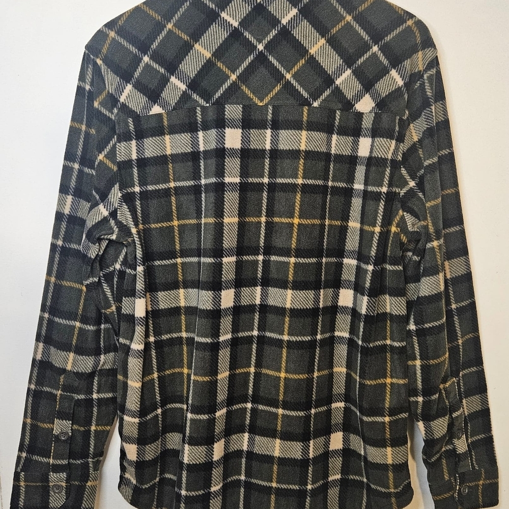 Casual Button Down Plaid‎ Shirt - Black and White - Picture 2 of 7